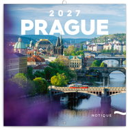 NOTIQUE poznámkový Praha 2027, 30 × 30 cm - Wall Calendar