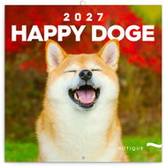 NOTIQUE poznámkový Happy Doge 2027, 30 × 30 cm - Wall Calendar