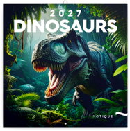 NOTIQUE poznámkový Dinosauři 2027, 30 × 30 cm - Wall Calendar