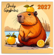 NOTIQUE poznámkový Rozverné kapybary 2027, 30 × 30 cm - Wall Calendar