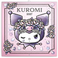 NOTIQUE poznámkový Kuromi 2027, 30 × 30 cm - Wall Calendar