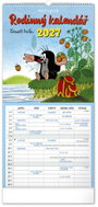 NOTIQUE Rodinný plánovací Krteček 2027, 21 × 42 cm - Wall Calendar