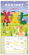 NOTIQUE rodinný plánovací XXL 2027, 33 × 64 cm - Wall Calendar