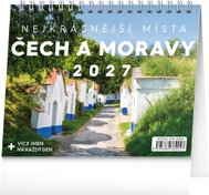 NOTIQUE Nejkrásnější místa Čech a Moravy 2027, 16,5 × 13 cm - Stolní kalendář