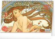 NOTIQUE Alfons Mucha 2027, 23,1 × 14,5 cm - Desk Calendar
