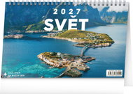 NOTIQUE Svět 2027, 23,1 × 14,5 cm - Desk Calendar
