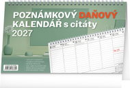 NOTIQUE poznámkový daňový s citáty 2027, 25 × 14,5 cm - Desk Calendar