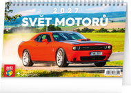 NOTIQUE Svět motorů 2027, 23,1 × 14,5 cm - Desk Calendar