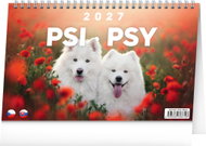 NOTIQUE Psi, Psy CZ/SK 2027, 23,1 × 14,5 cm - Desk Calendar