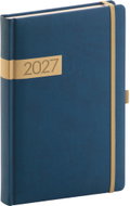 NOTIQUE denní Twill 2027, modro-zlatý, 15 × 21 cm - Planner