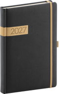 NOTIQUE denní Twill 2027, černo-zlatý, 15 × 21 cm - Planner