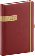 NOTIQUE denní Twill 2027, bordó-zlatý, 15 × 21 cm - Planner