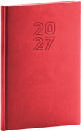 NOTIQUE týdenní Aprint 2027, červený, 15 × 21 cm - Planner