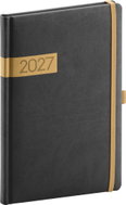 NOTIQUE týdenní Twill 2027, černo-zlatý, 15 × 21 cm - Planner