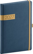 NOTIQUE týdenní Twill 2027, modro-zlatý, 15 × 21 cm - Planner