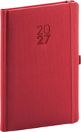 NOTIQUE týdenní Diamante 2027, červený, 15 × 21 cm - Planner