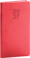 NOTIQUE kapesní Aprint 2027, červený, 9 × 15,5 cm - Planner