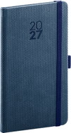 NOTIQUE kapesní Diamante 2027, modrý, 9 × 15,5 cm - Planner
