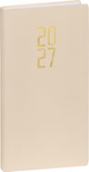 NOTIQUE kapesní Ponza 2027, béžový, 9 × 15,5 cm - Planner