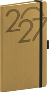 NOTIQUE kapesní Ajax 2027, zlatý, 9 × 15,5 cm - Planner