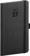 NOTIQUE kapesní Diamante 2027, černý, 9 × 15,5 cm - Planner