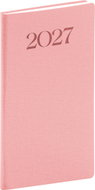 NOTIQUE kapesní Biella 2027, růžový, 9 × 15,5 cm - Planner
