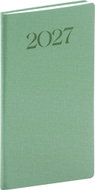 NOTIQUE kapesní Biella 2027, zelený, 9 × 15,5 cm - Planner
