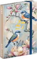 NOTIQUE týdenní do kabelky Ptáčci 2027, 9,8 × 14,5 cm - Planner