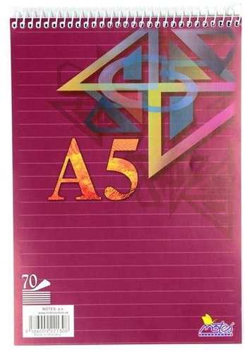 NOTES A5, 70 sheets, spiral top, lined - Notepad - Main image