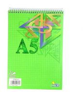 Notebook A5, 70 sheets, Spiral Top, Square - Notepad