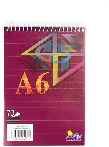 NOTES A6, 70 sheets, spiral top, lined - Notepad - Main image