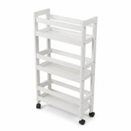 NUXIO KLUK Slim Bathroom Trolley with 3 Shelves, 75cm, white - Shelving Unit