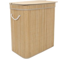 NUXIO Bambusový koš na prádlo Arvi, dvoukomorový 100 l - Koš na prádlo