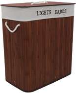 NUXIO Bambusový koš na prádlo Svana, dvoukomorový 100 l - Koš na prádlo