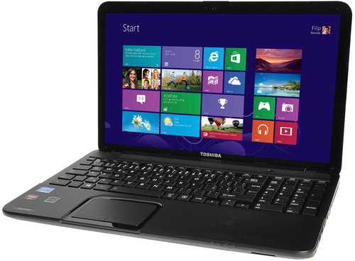 Toshiba Satellite C855-211 black - Laptop - Main image
