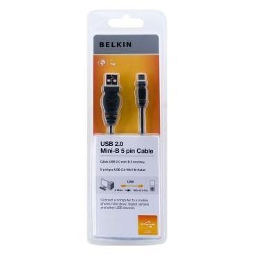  Belkin USB 2.0 A/mini B 5-pin connection, 3 m  - Data Cable - Main image