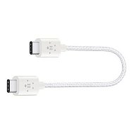 Belkin USB-C 2.0 (type-C) - USB-C metallic white 0,15 méter - Adatkábel