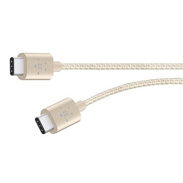 Metallic Belkin USB-C 2.0 (Type-C) - USB-C, gold, 1.8m Main image Metallic Belkin USB-C 2.0 (Type-C) - USB-C, gold, 1.8m - Data Cable - Main image