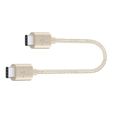 Metallic Belkin USB-C 2.0 (Type-C) - USB-C, gold, 0.15m - Data Cable - Main image