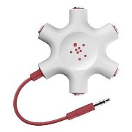 Belkin RockStar Audio-Y-Adapter mit 5 Klinkenbuchsen (3,5 mm) - Rot - Hub