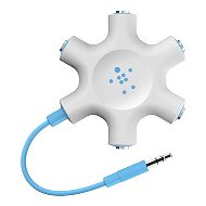 Belkin RockStar Audio-Y-Adapter mit 5 Klinkenbuchsen (3,5 mm) - Blau - Hub