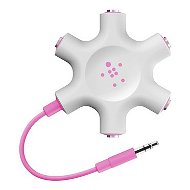 Belkin RockStar Audio-Y-Adapter mit 5 Klinkenbuchsen (3,5 mm) - Pink - Hub