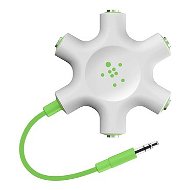 Belkin RockStar Audio-Y-Adapter mit 5 Klinkenbuchsen (3,5 mm) - White/Green - Hub
