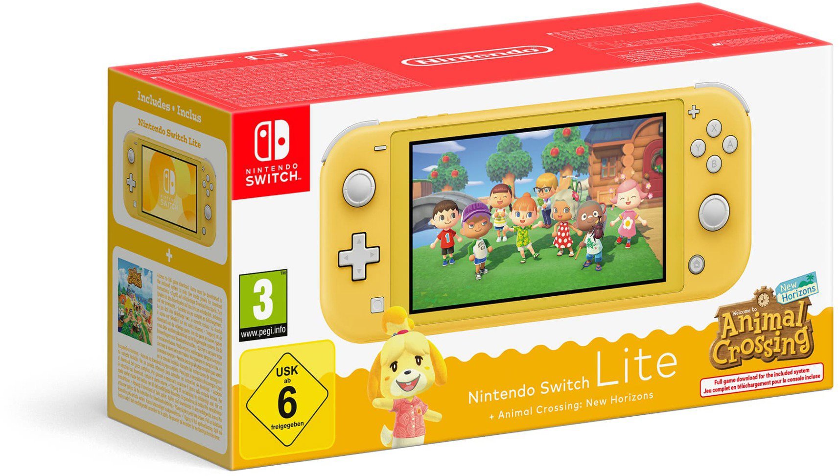Nintendo Switch Lite - Yellow + Animal Crossing New Horizons