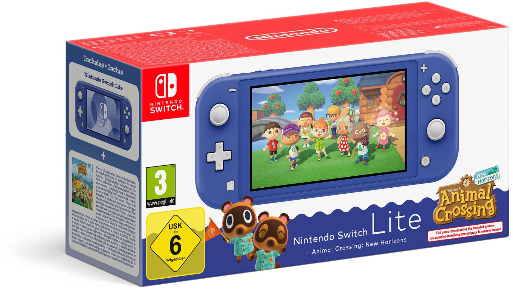 Nintendo Switch Lite - Blue + Animal Crossing New Horizons