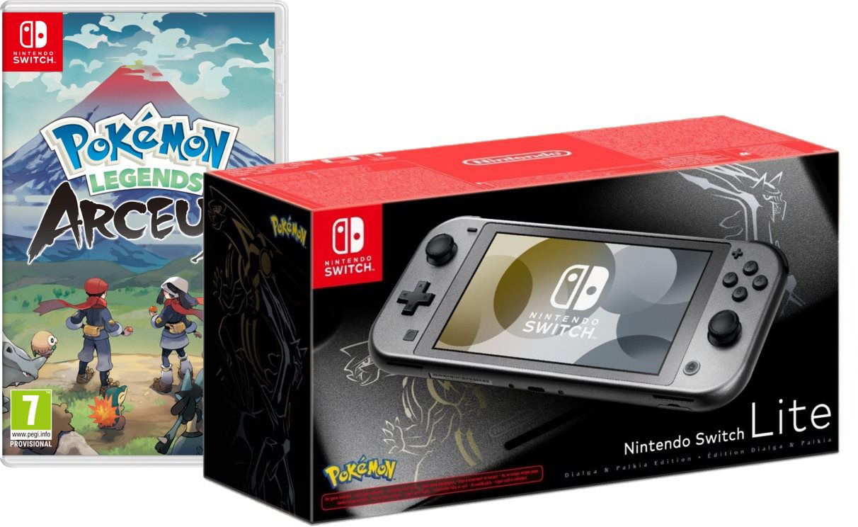 Nintendo Switch Lite store in Tourquoise with Pokemon Legends Arceus bundle