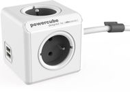 PowerCube Extended USB - grau - Steckdose