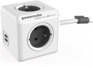 PowerCube Extended USB šedá - Zásuvka