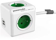 Socket PowerCube Extended USB Green - Zásuvka