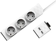 PowerStrip Modular 3m Cable + USB Module Set - Socket